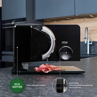 RITTER Sono 2 Snijmachine Brood Vlees Metaal Zwart — miniatuur 4