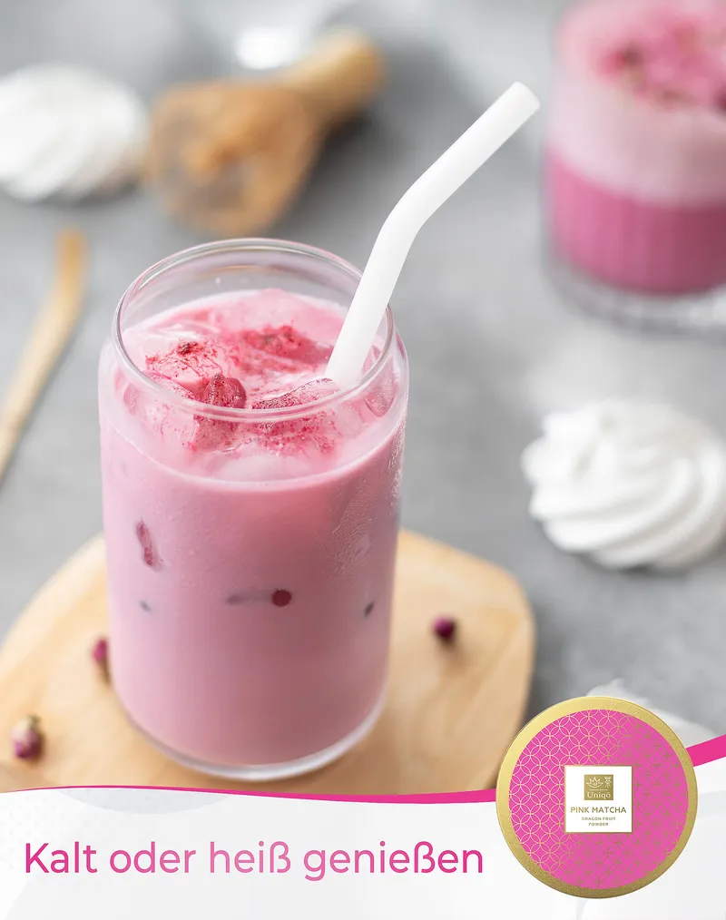 TEA UNIQO Pink Matcha Poeder Pitaya 200g Navulzak — foto 4