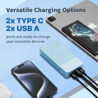 NOBIS Powerbank 20000mAh USB C 35W 4 Poorten LED Display — miniatuur 4