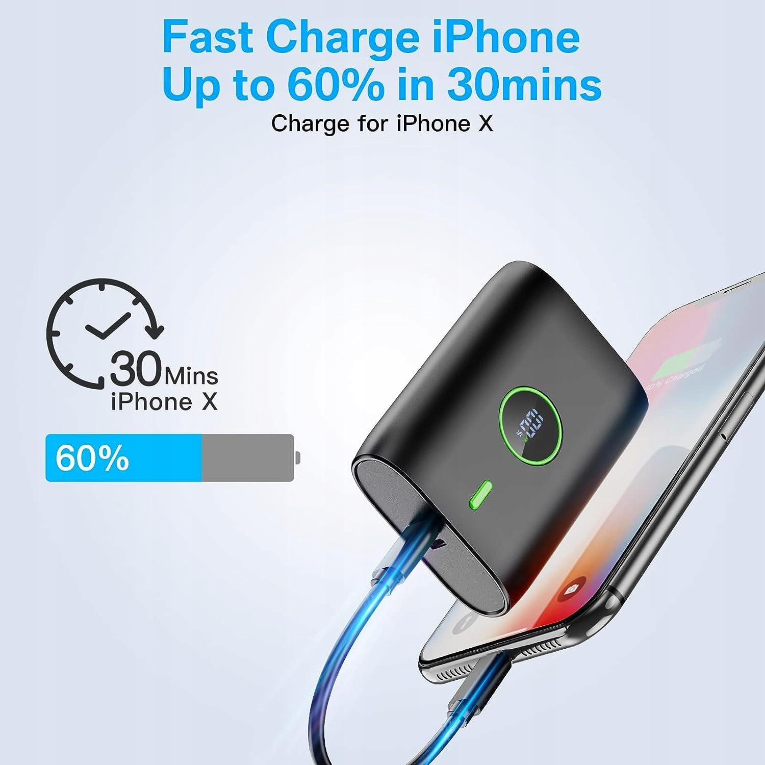Powerbank 10000mAh LED 22,5W USB-C