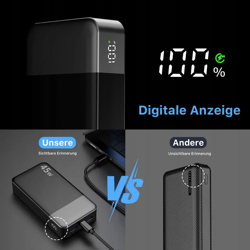 NOBIS Powerbank 20000mAh 45W Snelladen met Display — foto 6