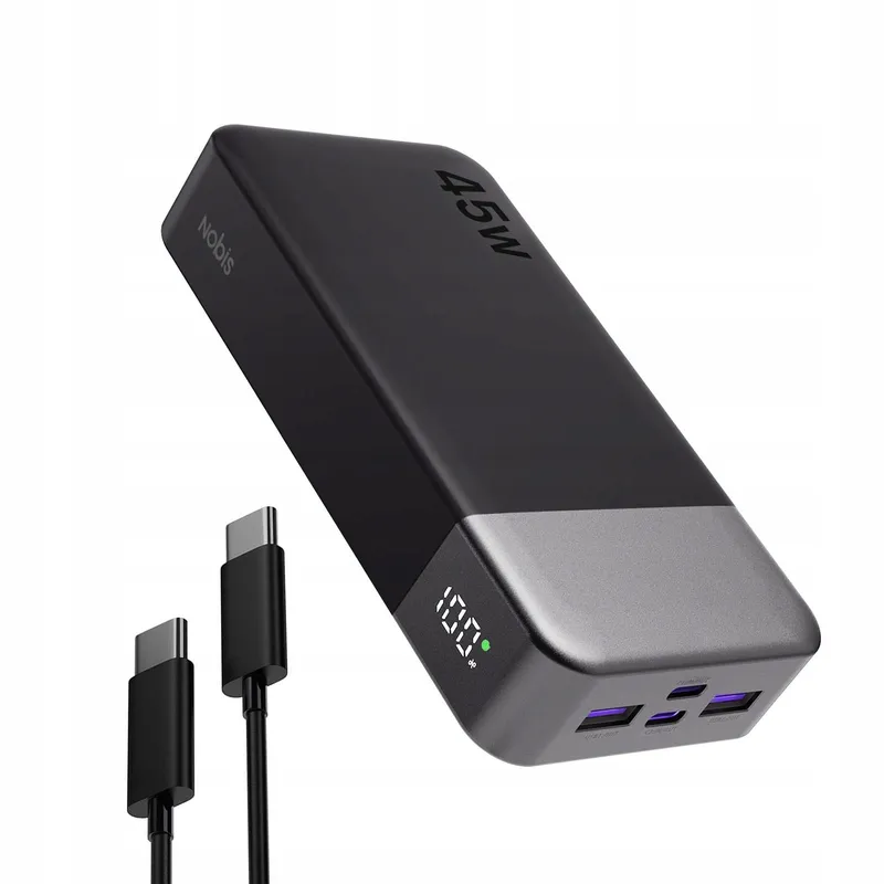 NOBIS Powerbank 20000mAh 45W Snelladen met Display — foto 1