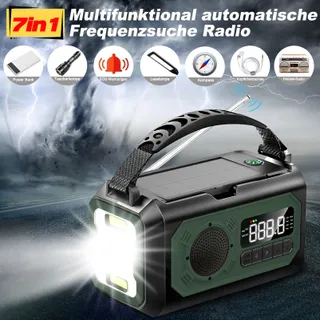 SOLARIS Noodradio 12000mAh met Zonnelader AM/FM SOS — miniatuur 3
