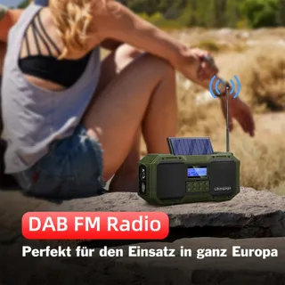 LIBOVGOGO Radio DAB+ FM Bluetooth Solar Powerbank 4000mAh Zaklamp — miniatuur 2