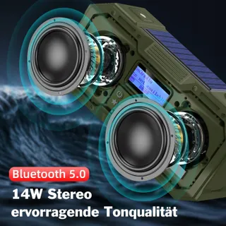 LIBOVGOGO Radio DAB+ FM Bluetooth Solar Powerbank 4000mAh Zaklamp — miniatuur 3