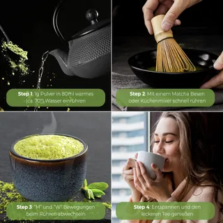TEA UNIQO Litchi Matcha Poeder Bubble Tea Zonder Kleurstoffen — miniatuur 5