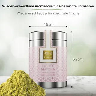 TEA UNIQO Litchi Matcha Poeder Bubble Tea Zonder Kleurstoffen — miniatuur 6