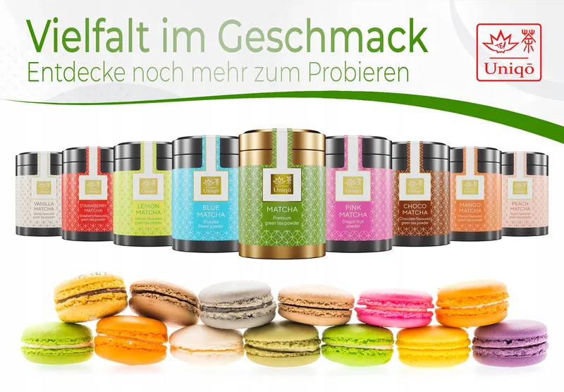 TEA UNIQO Litchi Matcha Poeder Bubble Tea Zonder Kleurstoffen — foto 8