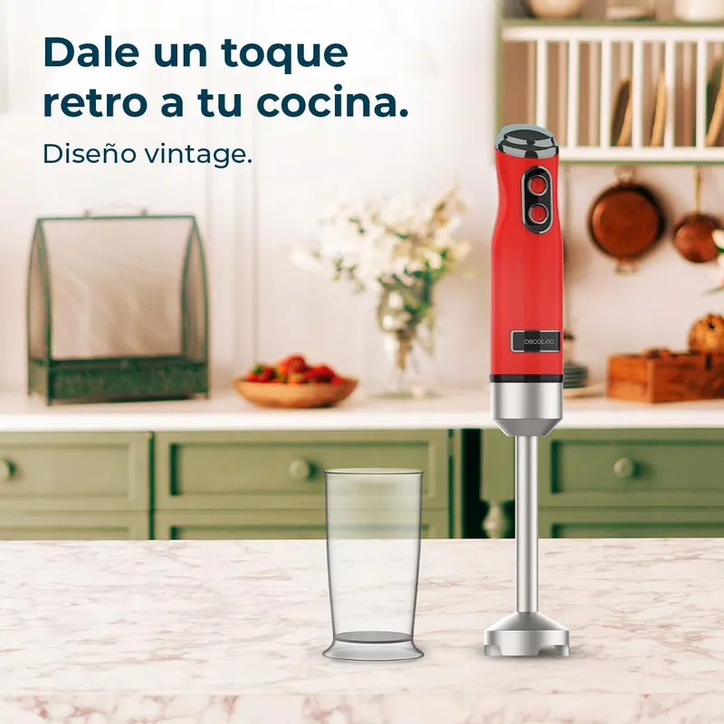 CECOTEC Retro Power RetroRed Handmixer 1200W Titanium 0,5L — foto 6