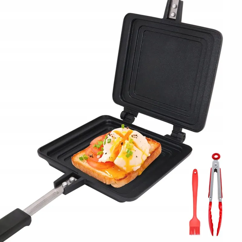 BOBIKUKE Dubbelzijdige Tosti Pan voor Camping — foto 1
