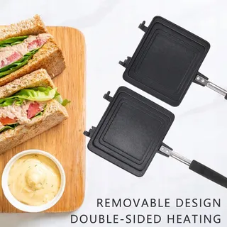 BOBIKUKE Dubbelzijdige Tosti Pan voor Camping — miniatuur 3