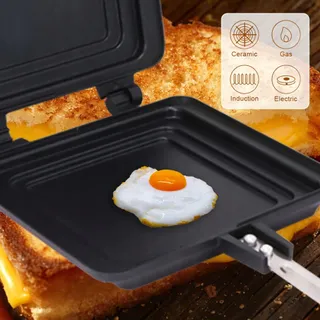 BOBIKUKE Dubbelzijdige Tosti Pan voor Camping — miniatuur 4