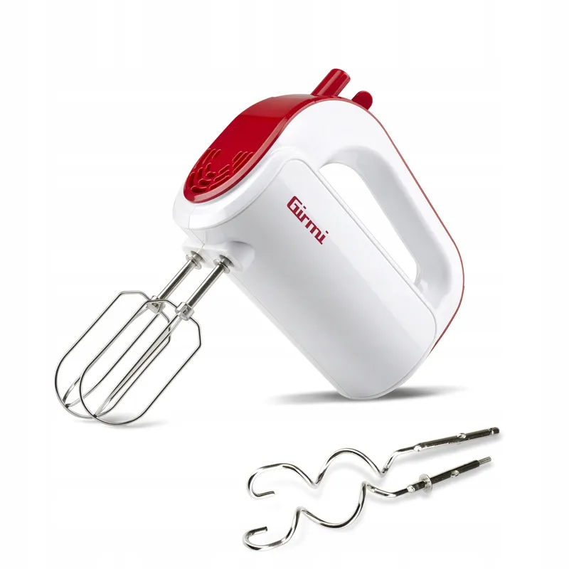 GIRMI Handmixer 170W 5 Snelheden Turbo Wit Rood — foto 1