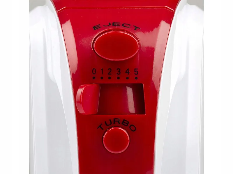 GIRMI Handmixer 170W 5 Snelheden Turbo Wit Rood — foto 3