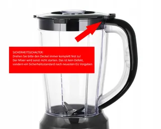 EMERIO Blender 500W BPA-vrij IJscrusher 1,5L 2 Snelheden Zwart — miniatuur 6