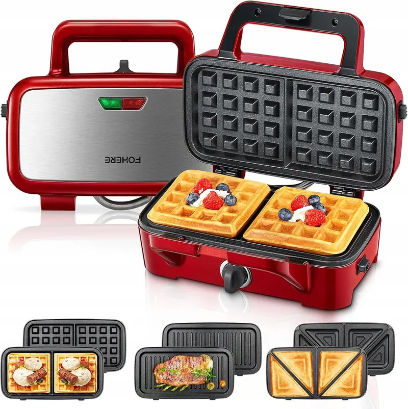 Tosti-ijzer 3-in-1 Contactgrill 1200W Antislip — foto 10