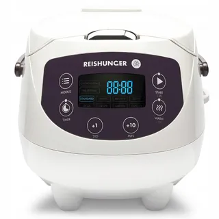 REISHUNGER Mini Rijstkoker Digitaal Wit 0.6L 3 Personen Timer — miniatuur 2