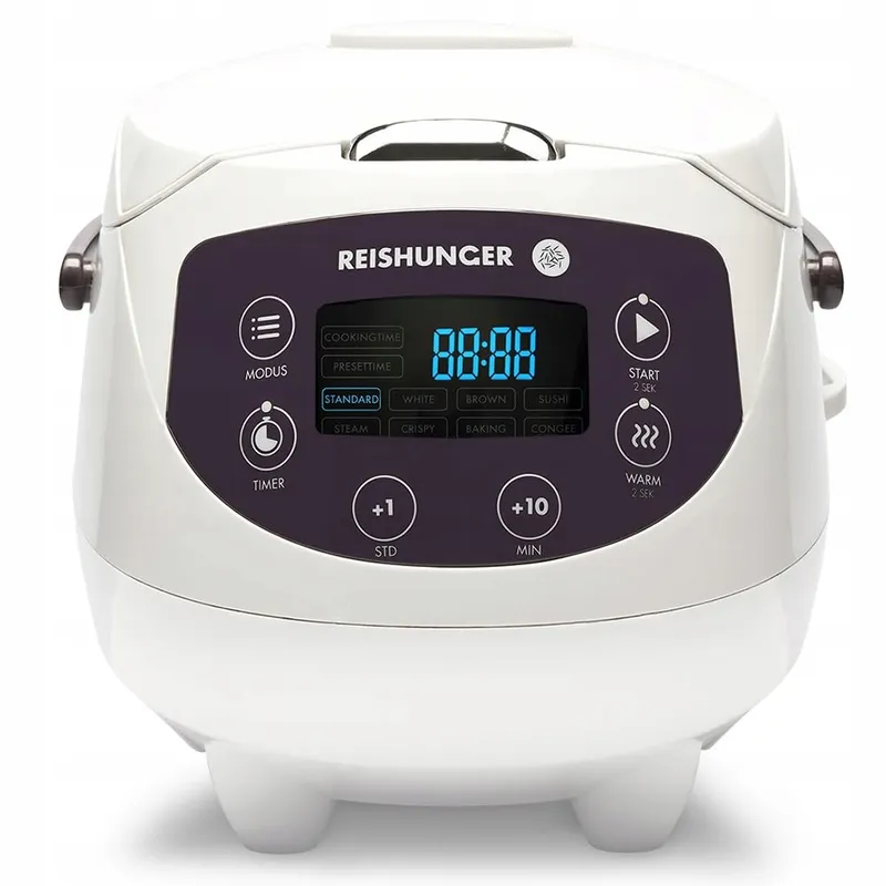 REISHUNGER Mini Rijstkoker Digitaal Wit 0.6L 3 Personen Timer — foto 2