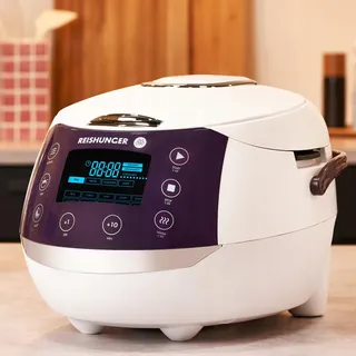 REISHUNGER Rijstkoker Multicooker 1,5L 12 Programma's Timer 8 Personen Wit — miniatuur 2