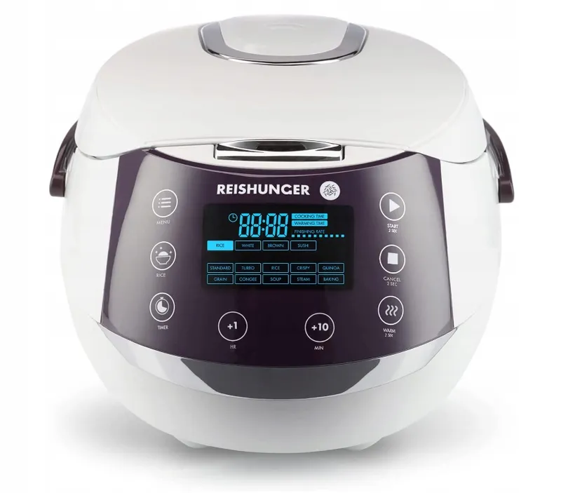 REISHUNGER Rijstkoker Multicooker 1,5L 12 Programma's Timer 8 Personen Wit — foto 8