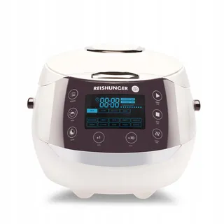 REISHUNGER Rijstkoker Multicooker 1,5L 12 Programma's Timer 8 Personen Wit — miniatuur 1