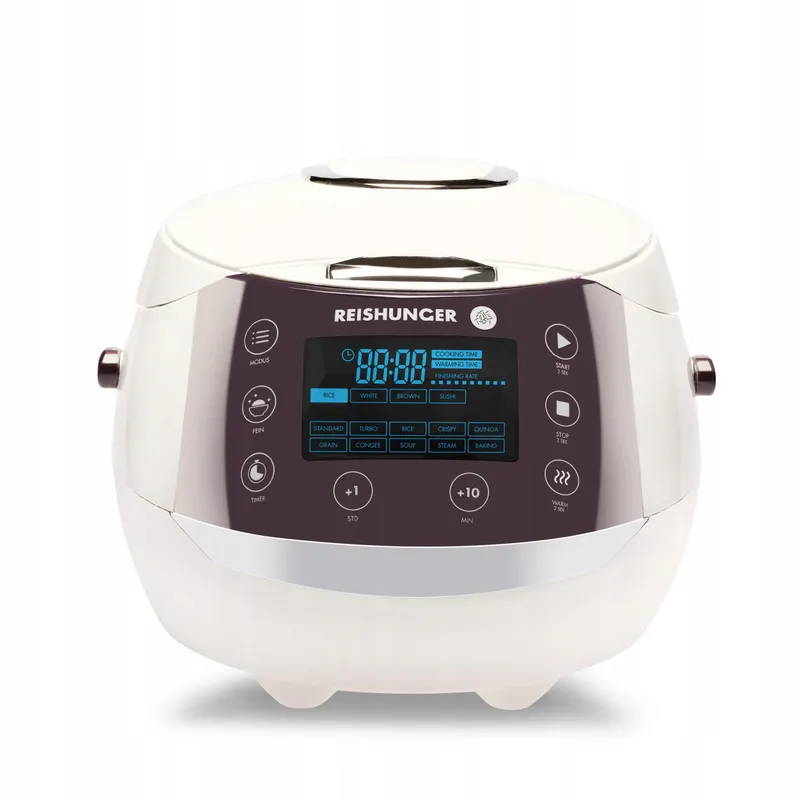 REISHUNGER Rijstkoker Multicooker 1,5L 12 Programma's Timer 8 Personen Wit — foto 1