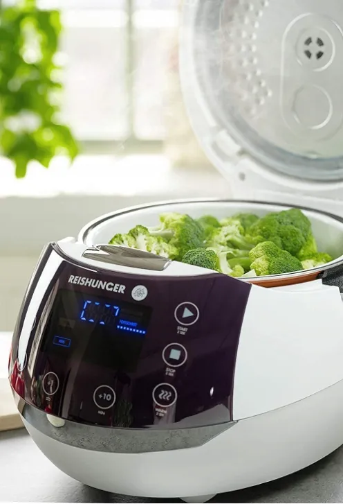 REISHUNGER Rijstkoker Multicooker 1,5L 12 Programma's Timer 8 Personen Wit — foto 11