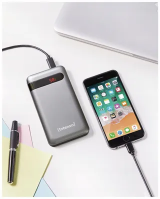 INTENSO Powerbank 10000mAh Snelladen Smartphones Tablets Zwart — miniatuur 7