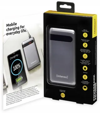 INTENSO Powerbank 10000mAh Snelladen Smartphones Tablets Zwart — miniatuur 6