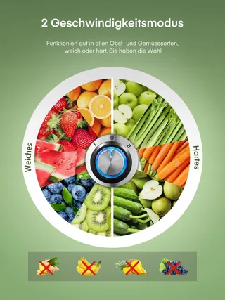 JUILIST Sapcentrifuge 800W Groente Fruit Makkelijk Schoon te Maken — miniatuur 6
