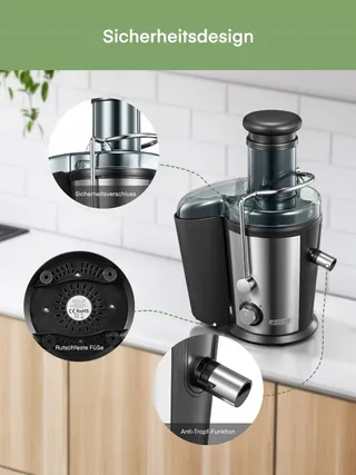 JUILIST Sapcentrifuge 800W Groente Fruit Makkelijk Schoon te Maken — miniatuur 7
