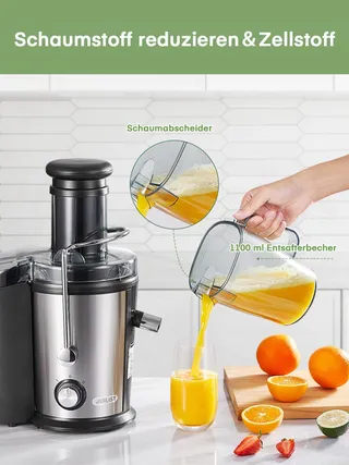 JUILIST Sapcentrifuge 800W Groente Fruit Makkelijk Schoon te Maken — miniatuur 5