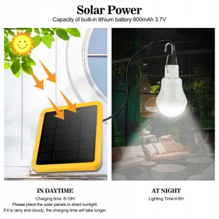 BEINHOME Solar LED Lamp 130 Lumen 800mAh Binnen En Buiten — miniatuur 2