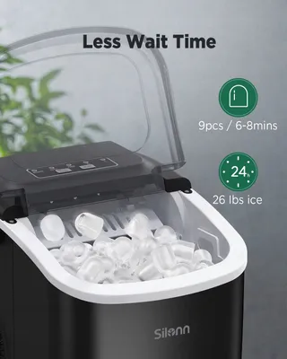 SILONN IJsblokjesmachine 12kg 24u Zelfreinigend Keuken Kantoor Bar — miniatuur 3