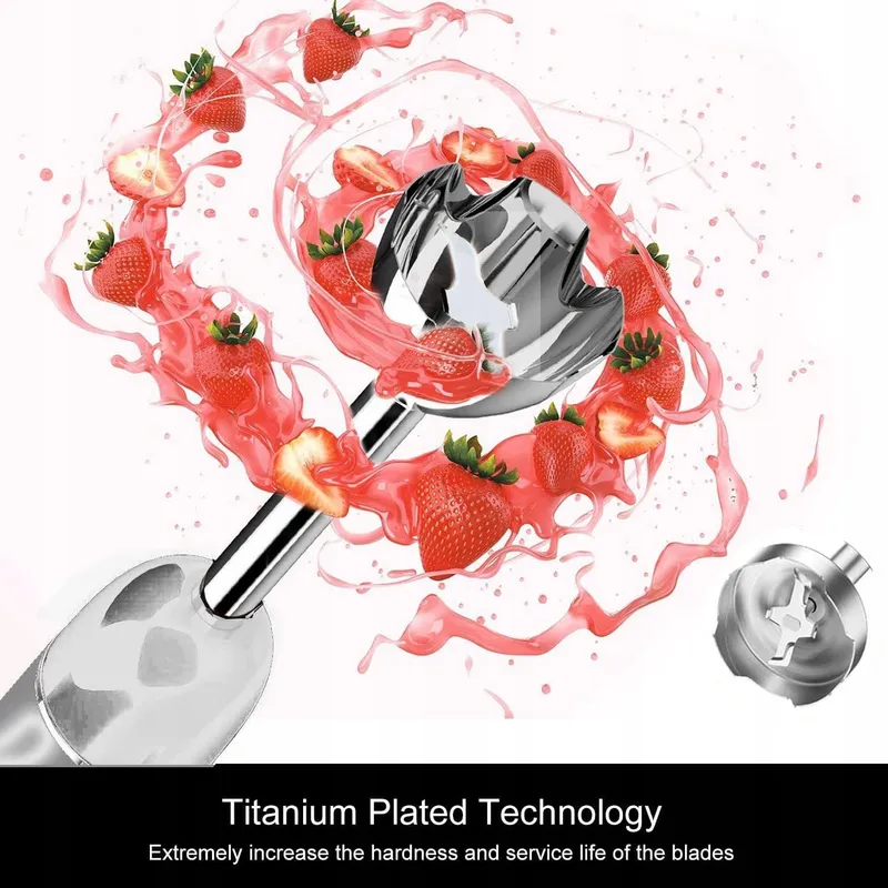 MEGAWISE Pro Titanium 3-in-1 Staafmixer 12 Snelheden Zwart — foto 5