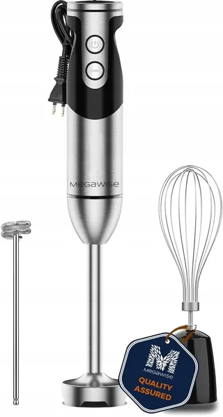 MEGAWISE Pro Titanium 3-in-1 Staafmixer 12 Snelheden Zwart — miniatuur 1