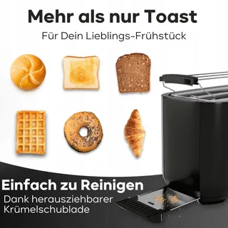 CLATRONIC Broodrooster 4 Sneden Zwart Ontdooi- Opwarmfunctie — miniatuur 5