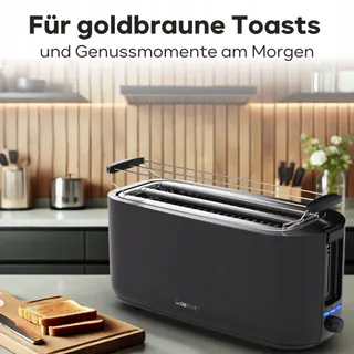 CLATRONIC Broodrooster 4 Sneden Zwart Ontdooi- Opwarmfunctie — miniatuur 6