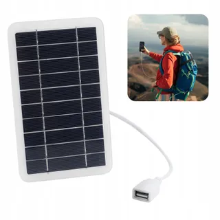 SOLARTECH Draagbaar Zonnepaneel 5W 5V USB Oplader Waterdicht — miniatuur 1