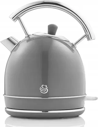 SWAN Retro Waterkoker 1,8L Vintage Draadloos 3000W Grijs — miniatuur 1