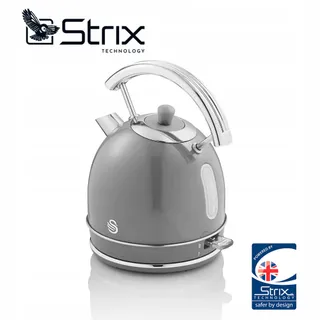SWAN Retro Waterkoker 1,8L Vintage Draadloos 3000W Grijs — miniatuur 4