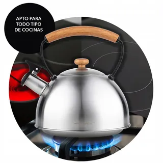 FLORINA Natura Fluitketel 2,3L Houten Handvat Inductie Gas Elektrisch — miniatuur 6