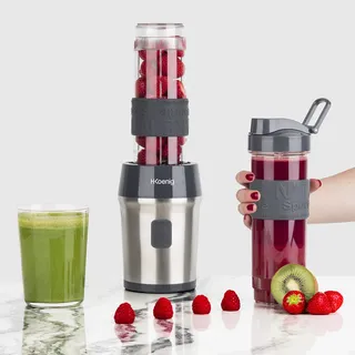 HKOENIG Smoothie Blender Compact 570ml 300W 2 Flessen Grijs — miniatuur 11