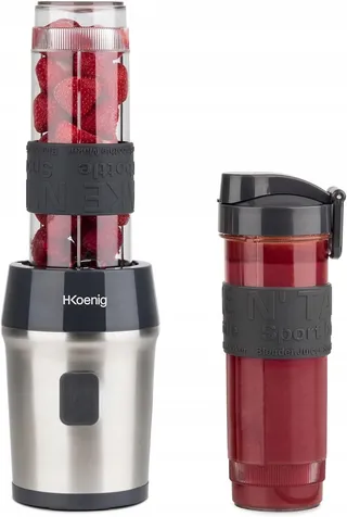 HKOENIG Smoothie Blender Compact 570ml 300W 2 Flessen Grijs — miniatuur 8