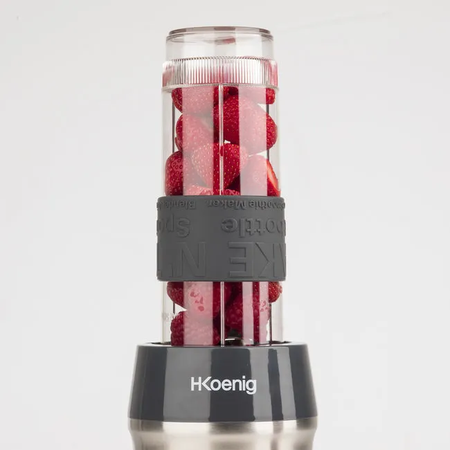 HKOENIG Smoothie Blender Compact 570ml 300W 2 Flessen Grijs — foto 9