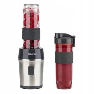 HKOENIG Smoothie Blender Compact 570ml 300W 2 Flessen Grijs — miniatuur 1