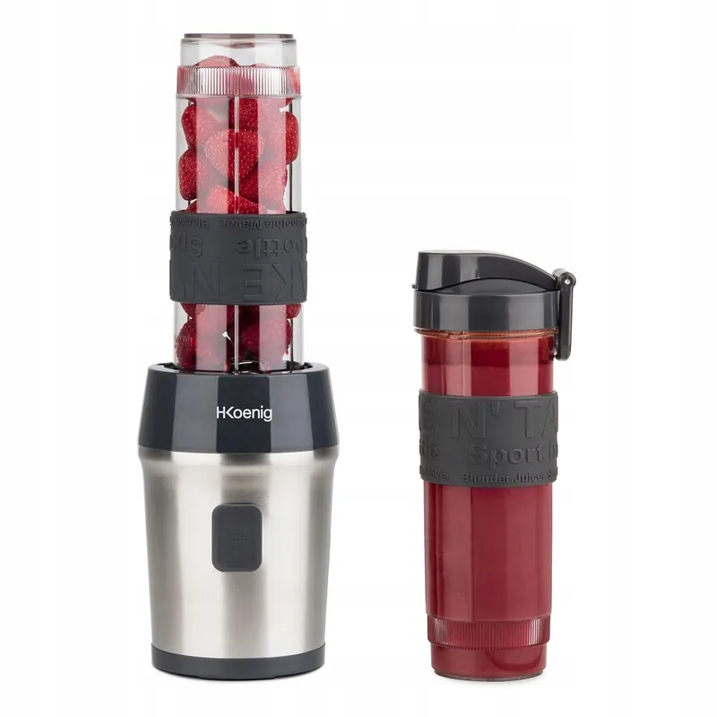 HKOENIG Smoothie Blender Compact 570ml 300W 2 Flessen Grijs — foto 1