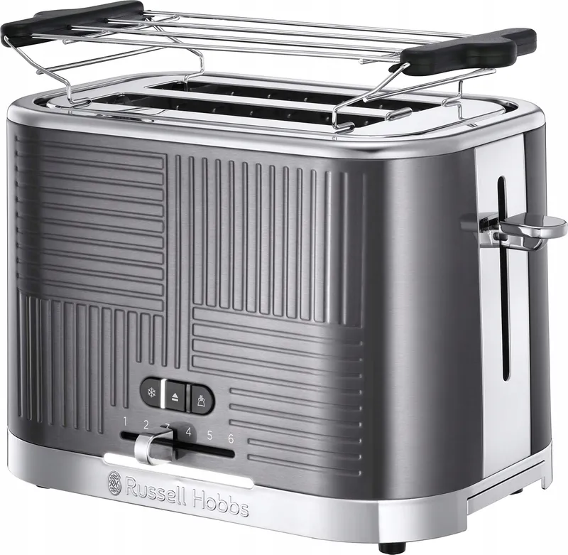 RUSSELL HOBBS Broodrooster 2 Sneden RVS Brede Sleuven 6 Standen 1640W — foto 1