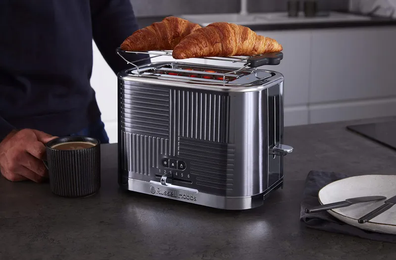 RUSSELL HOBBS Broodrooster 2 Sneden RVS Brede Sleuven 6 Standen 1640W — foto 8