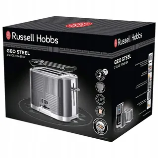 RUSSELL HOBBS Broodrooster 2 Sneden RVS Brede Sleuven 6 Standen 1640W — miniatuur 2
